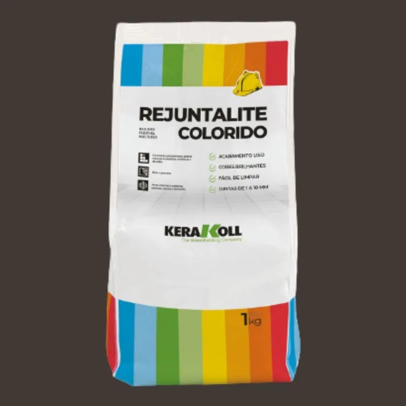 Rejunte Resinado Cerâmica e Porcelanato 1kg Kerakoll Rejunte Rejuntalite Cerâmica e Porcelanato Preto 1kg Kerakoll