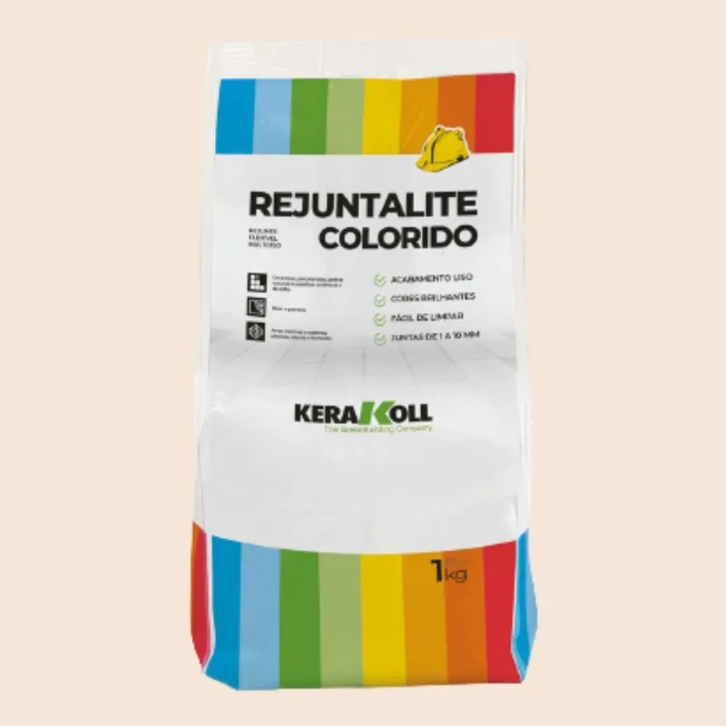 Rejunte Resinado Cerâmica e Porcelanato 1kg Kerakoll Rejunte Rejuntalite Cerâmica e Porcelanato Bege 1kg Kerakoll