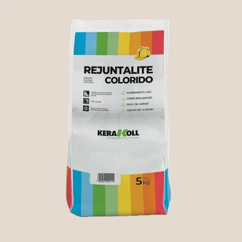 Rejunte Resinado Cerâmica e Porcelanato 5kg Kerakoll Rejunte Rejuntalite Cerâmica e Porcelanato Cinza Claro 5kg Kerakoll