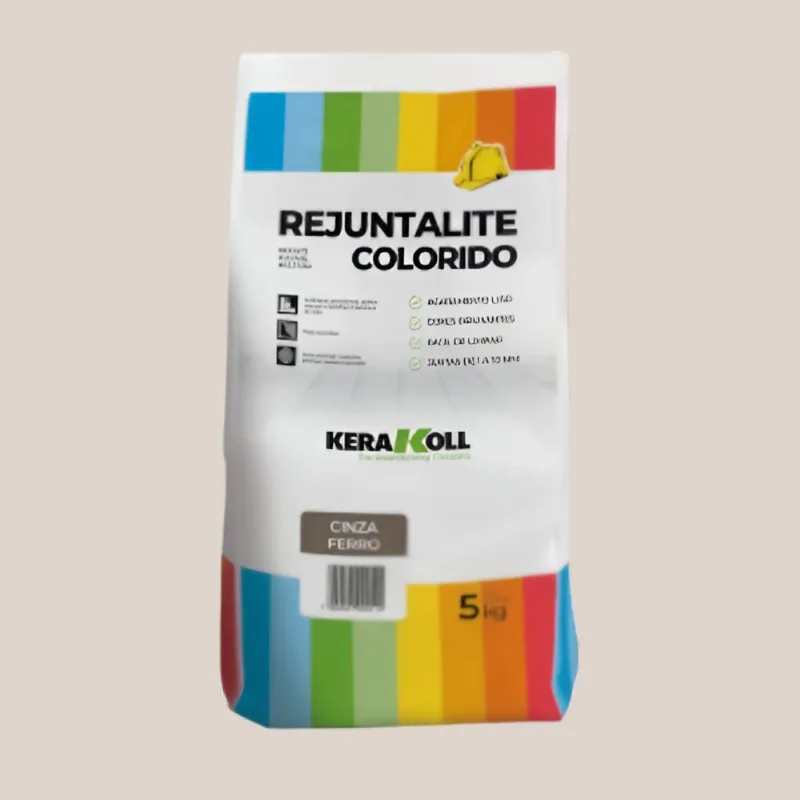 Rejunte Resinado Cerâmica e Porcelanato 5kg Kerakoll Rejunte Rejuntalite Cerâmica e Porcelanato Cinza Pérola 5kg Kerakoll