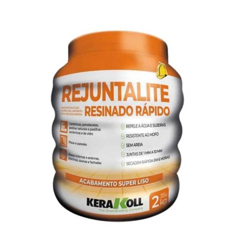 Rejunte Resinado Seca Rápido 2kg Kerakoll Rejunte Rejuntalite Resinado Seca Rápido Branco 2kg Kerakoll