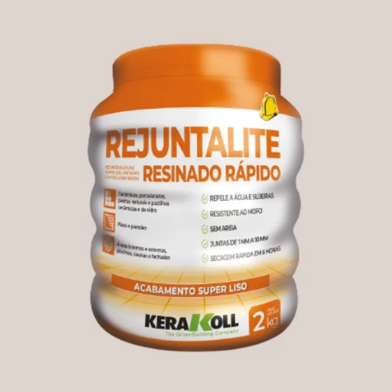 Rejunte Resinado Seca Rápido 2kg Kerakoll Rejunte Rejuntalite Resinado Seca Rápido Cinza Pérola 2kg Kerakoll