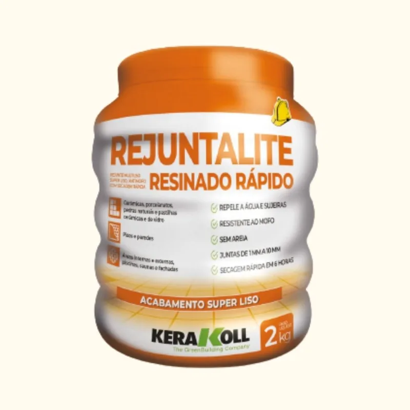 Rejunte Resinado Seca Rápido 2kg Kerakoll Rejunte Rejuntalite Resinado Seca Rápido Palha 2kg Kerakoll