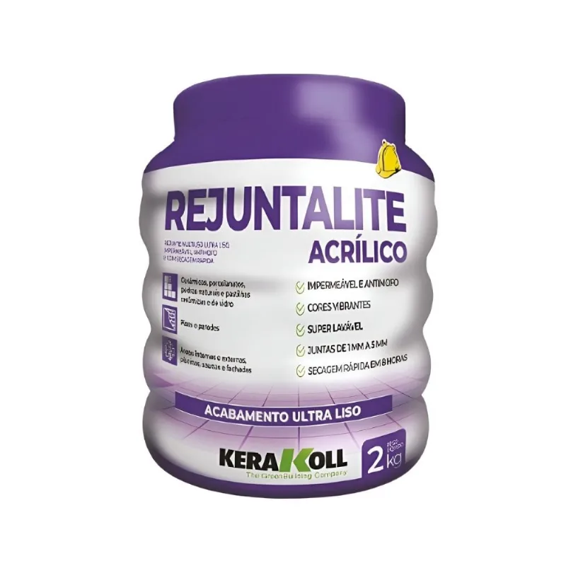Rejunte Acrílico 2kg Kerakoll Rejunte Rejuntalite Acrílico Branco 2kg Kerakoll