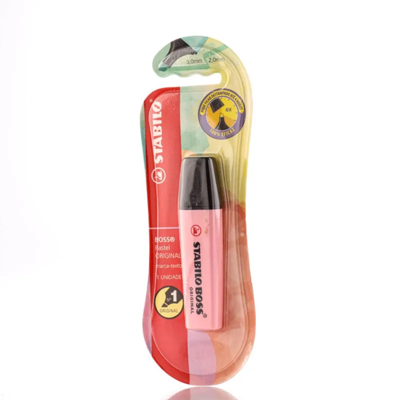 Caneta Stabilo Boss Marca Texto Rosa Pastel