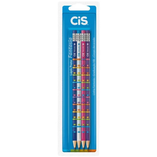 Lapis Preto Cis Tabuada Hb C/ 4un - CIS