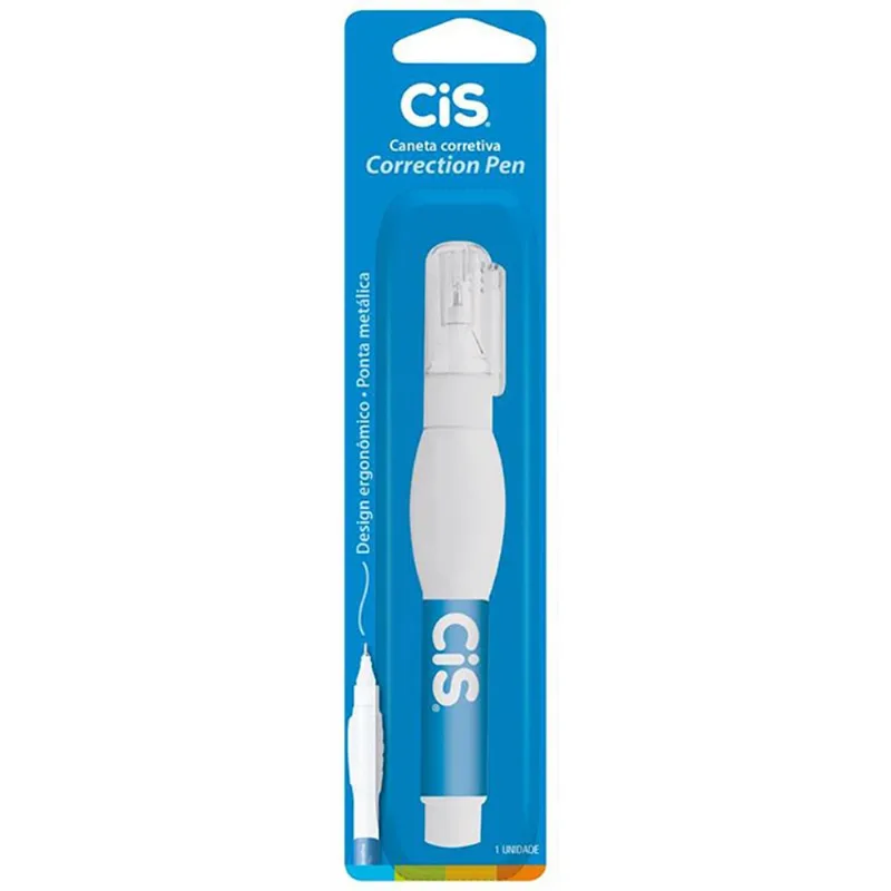 Corretivo Cis Pen Grip Caneta Corretiva 7ml Un