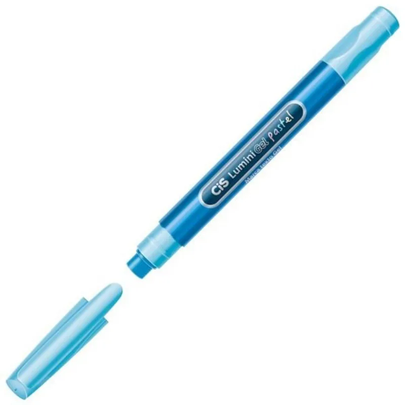 Marca Texto Azul Pastel Lumini Gel