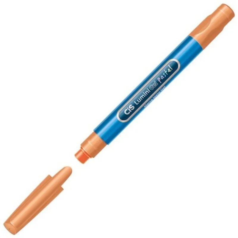 Marca Texto Laranja Pastel Lumini Gel