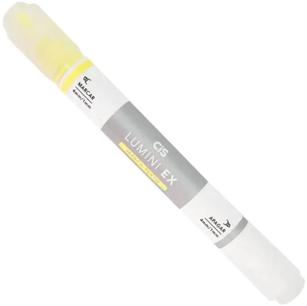 Marca Texto Apagável Lumini Ex Amarelo - LC - Papelaria