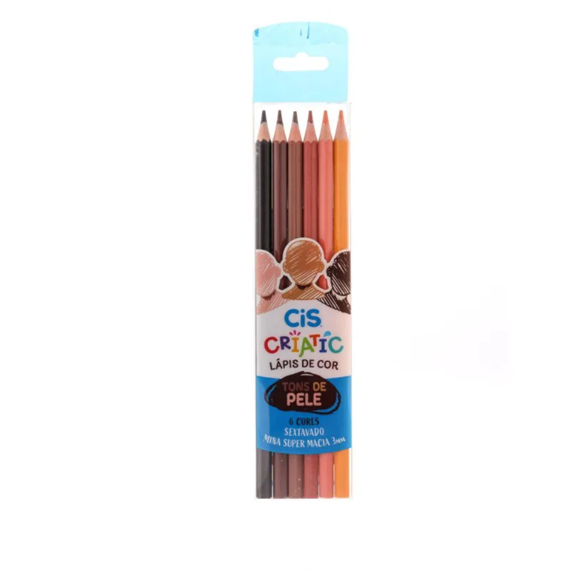 Lápis de Cor Cis Criatic Tons Pele com 6 Cores