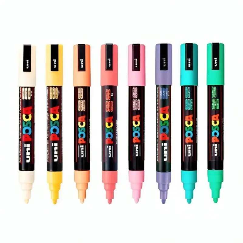 Marcador Permanente Posca 8 Unidades Soft Colors
