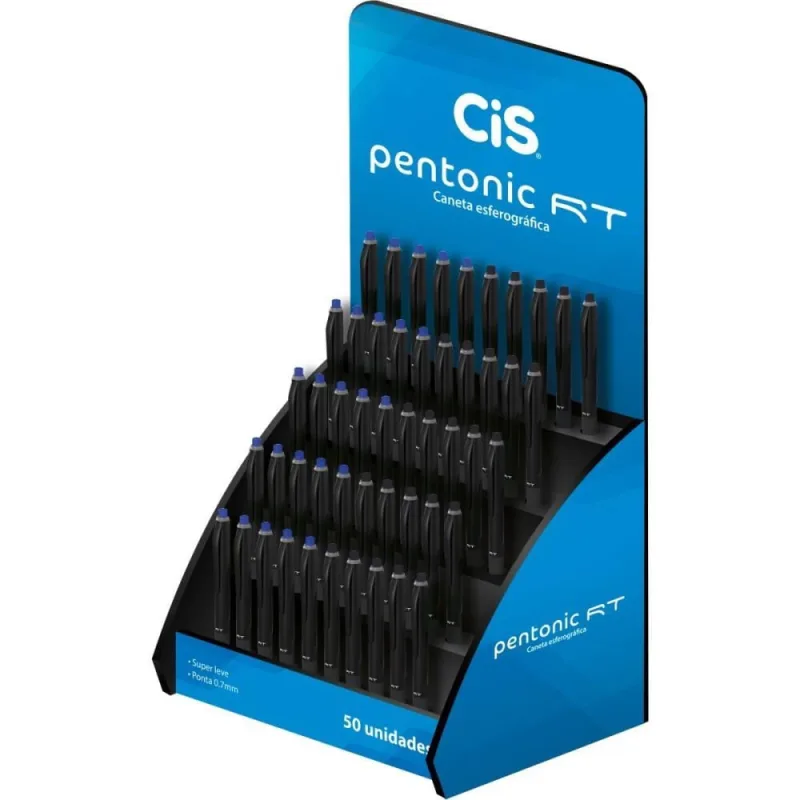Caneta Esferografica CIS Pentonic 0,7MM AZ/PT RETR. - SERTIC - Papelaria