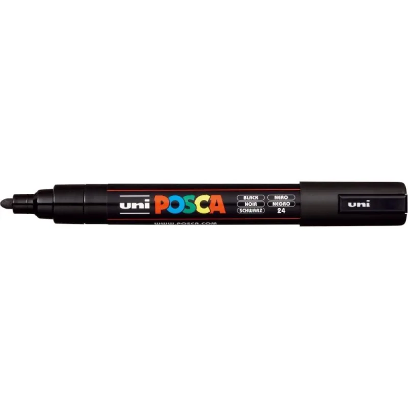 Pincel Marcador Artesanato Posca PC-5M 2.5MM Preta - SERTIC - Papelaria