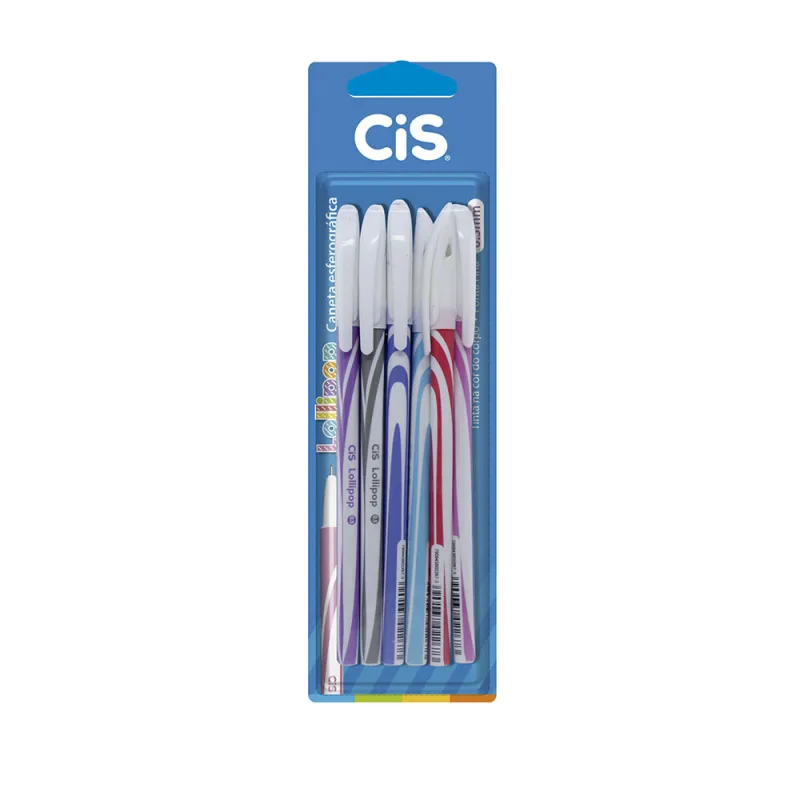 Caneta Esferográfica Lollipop Com 6 Unidades - Cis - Cis - Papelaria