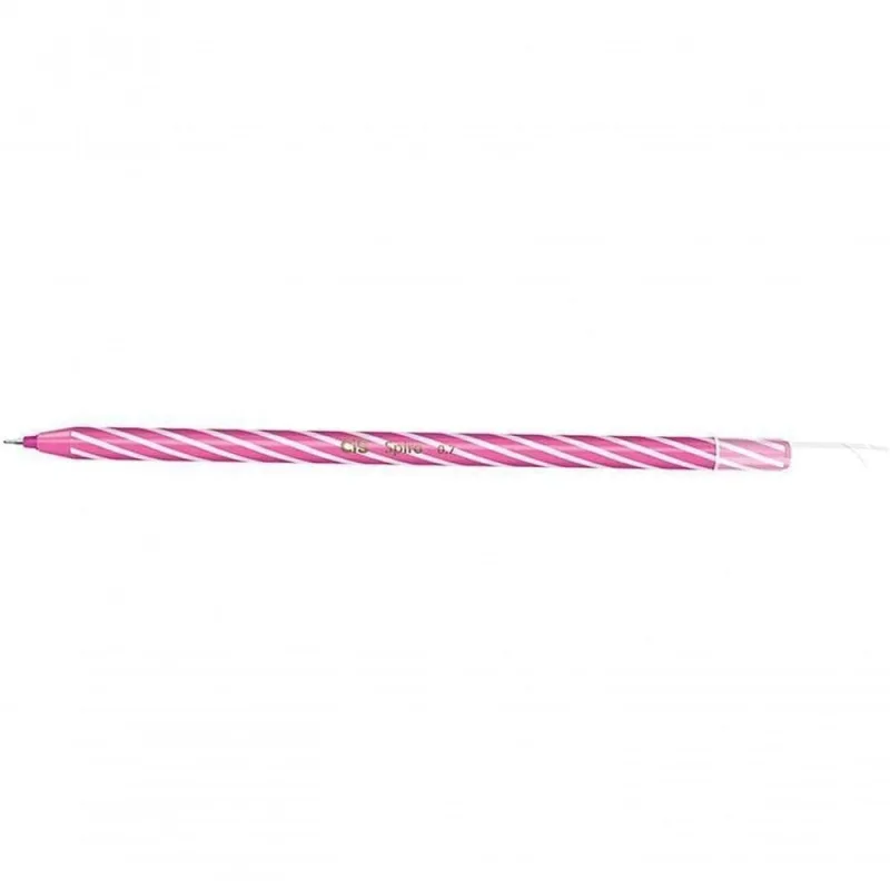 Caneta Esferográfica Cis Spiro Ponta Fina 0.7MM com Escrita Suave 1 Unidade Rosa - Cis - Papelaria