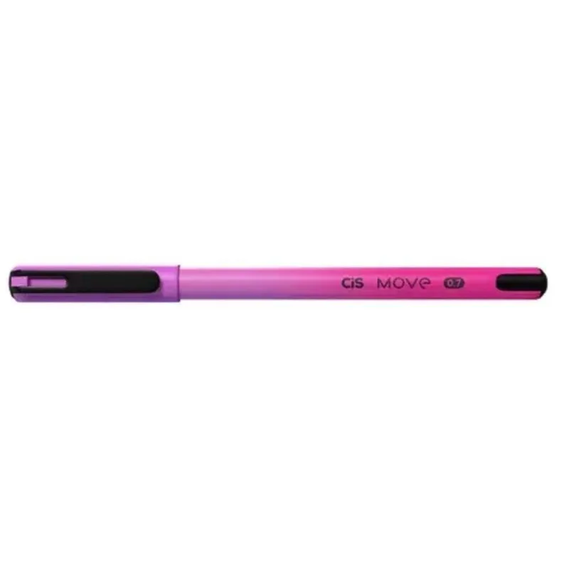 Caneta Esferográfica Cis Move 0.7mm Ponta Tipo Agulha com Escrita Suave 1 Unidade Rosa - Cis - Papelaria