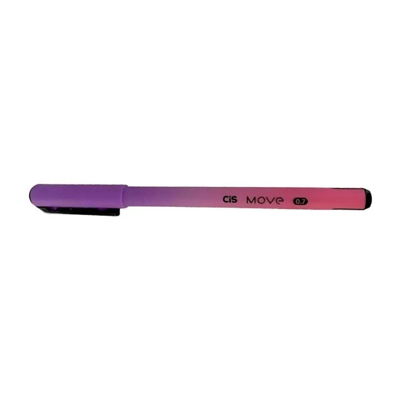 Caneta Esferográfica Cis Move 0.7mm Ponta Tipo Agulha com Escrita Suave 1 Unidade Roxo - Cis - Papelaria