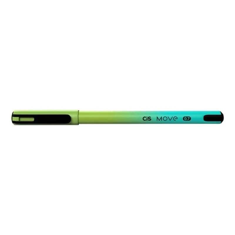 Caneta Esferográfica Cis Move 0.7mm Ponta Tipo Agulha Escrita Suave 1 Unidade Verde - Cis - Papelaria