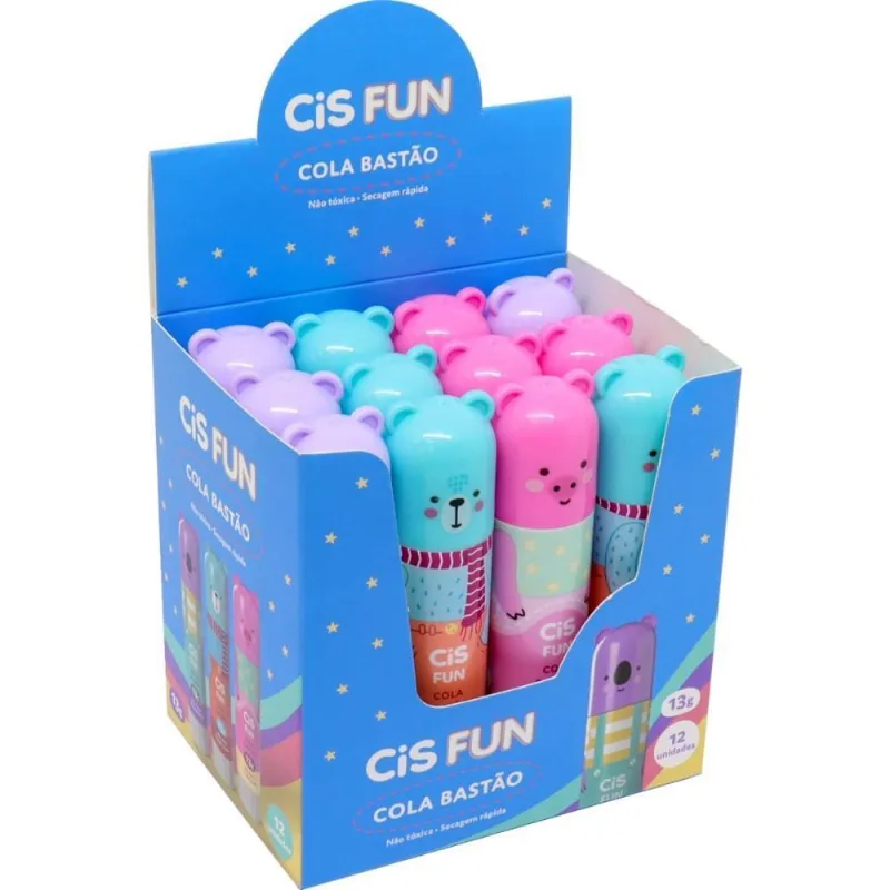 Cola em Bastao CIS FUN 13G 3 Cores - SERTIC - Brinquedos