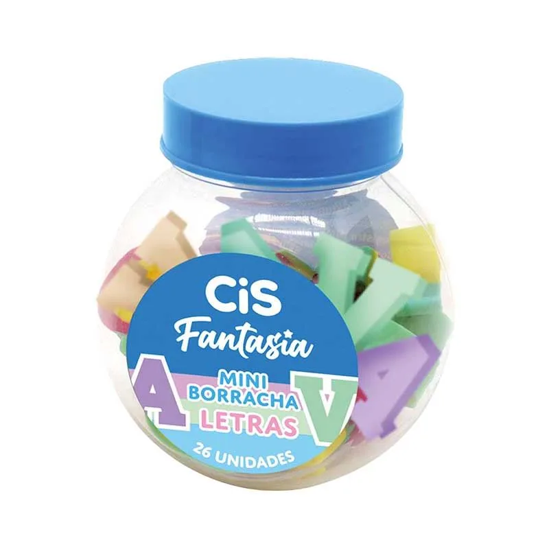 Borracha Fantasia Mini Alfabeto 26 Unidades - LC - Papelaria