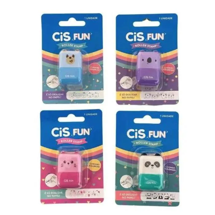 Carimbo Roller Fun Diversos Modelos Cis - LC - Papelaria