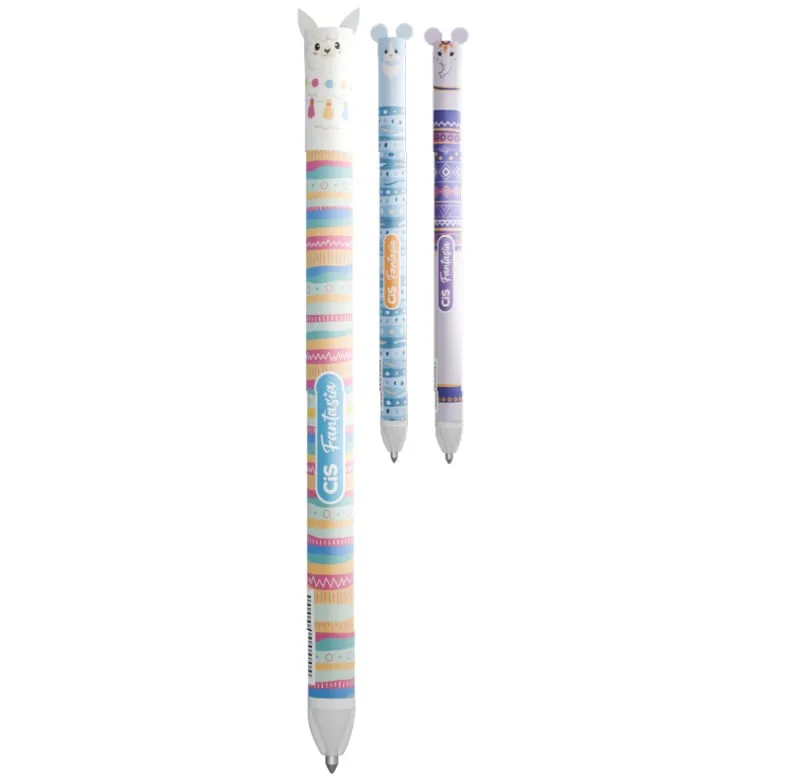 Caneta Gel Apagável Fantasia Zoo 0.5mm Diversos Modelos Cis - LC - Papelaria