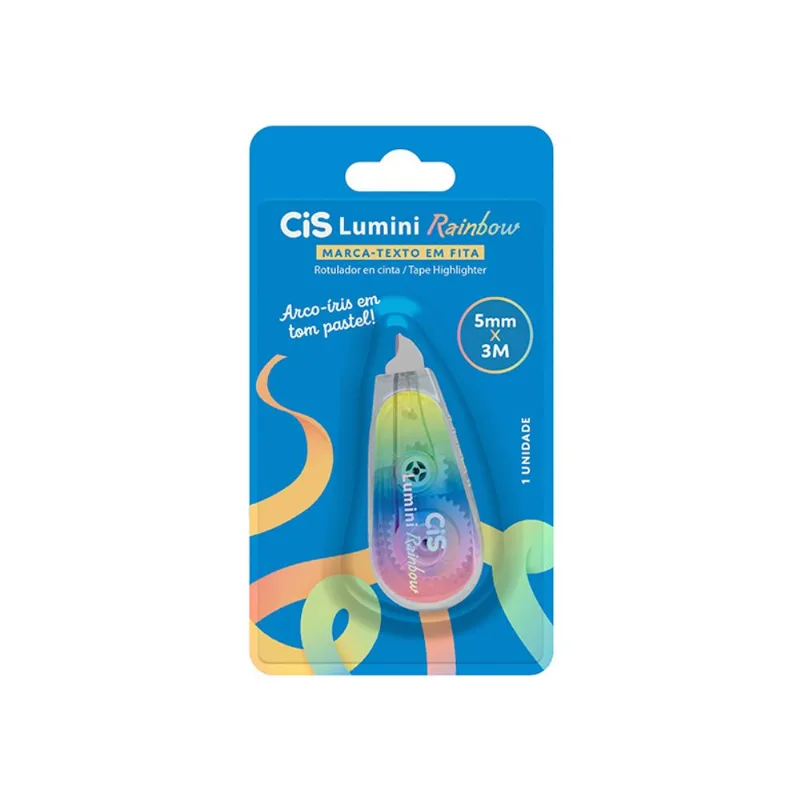 Marca Texto Fita Cis Lumini Rainbow 1un