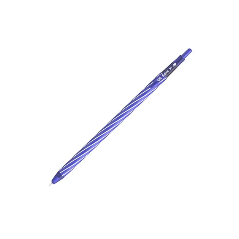 Caneta Esferográfica 0.7mm Spiro Retrátil Azul Cis