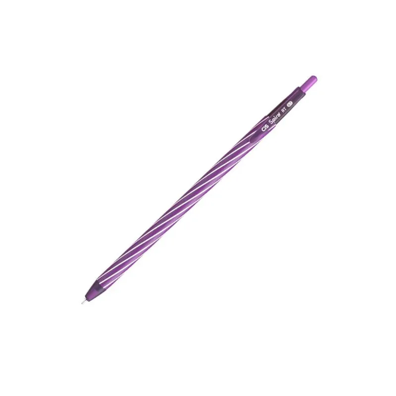 Caneta Esferográfica 0.7mm Spiro Retrátil Violeta Cis