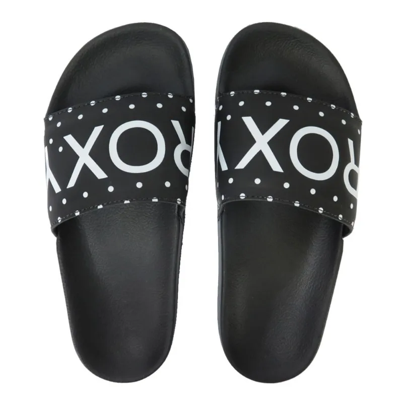 Chinelo Feminino Roxy Slippy Ii Preto E Branco