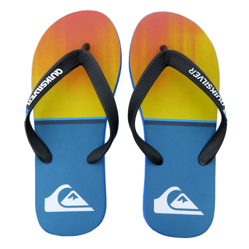 Chinelo Quiksilver Molokai Division Azul E Laranja