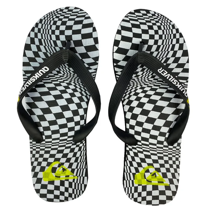 Chinelo Quiksilver Molokai Rave Preto E Branco