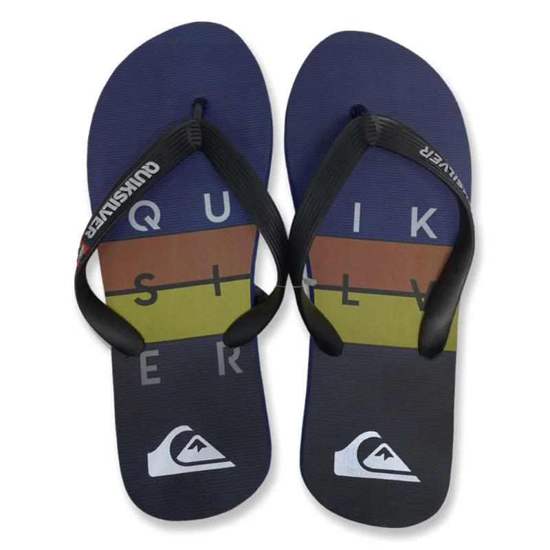 Chinelo Quiksilver Molokai Wordblock Azul