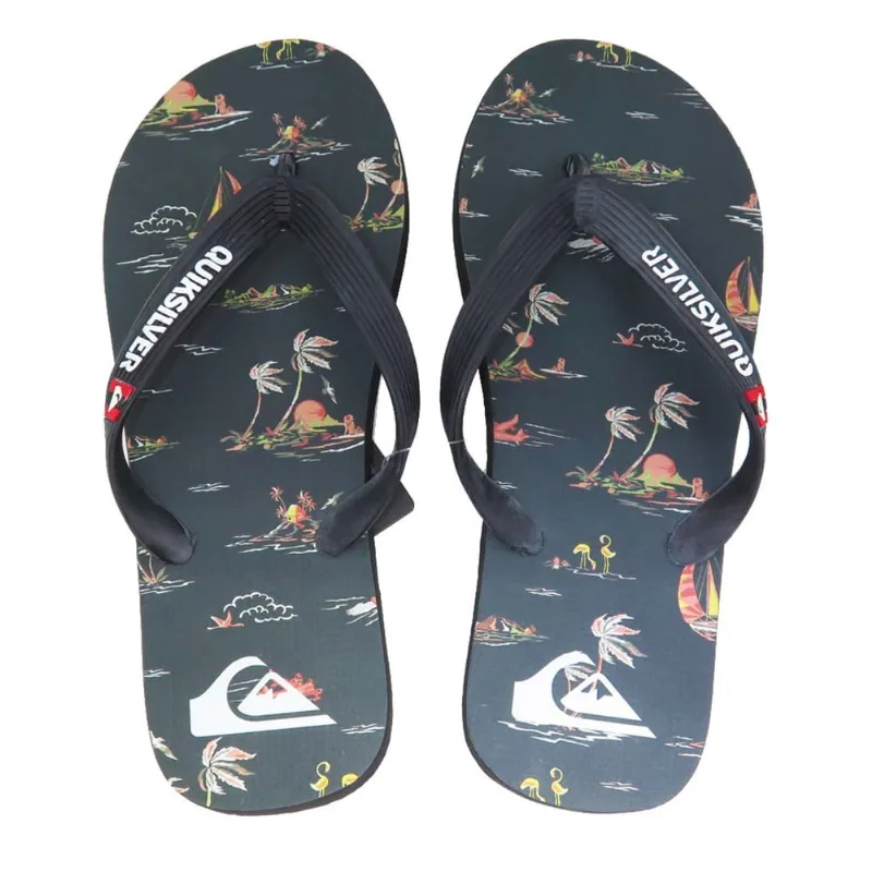 Chinelo Quiksilver Molokai Island Breezer Preto