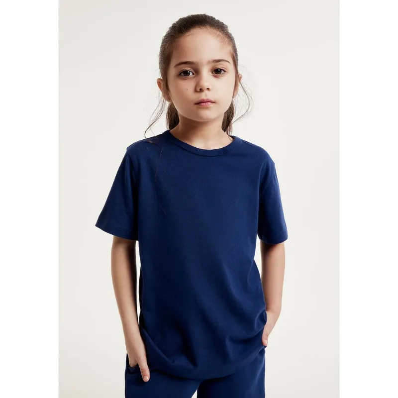 Camiseta Básica Infantil Unissex Regular - Azul 016