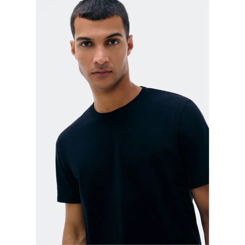 Camiseta Básica Unissex Manga Curta Regular World - Preto EXG