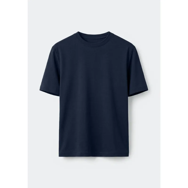 Camiseta Básica Unissex Manga Curta Regular World - Azul EXG