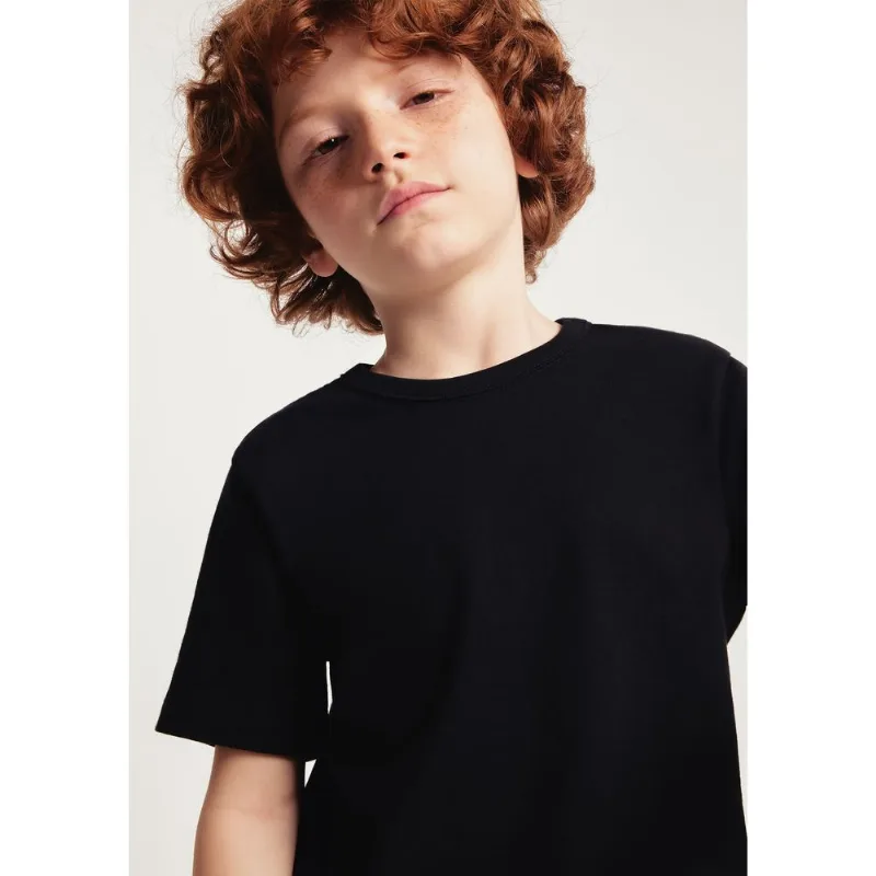 Camiseta Básica Infantil Unissex Regular - Preto 001