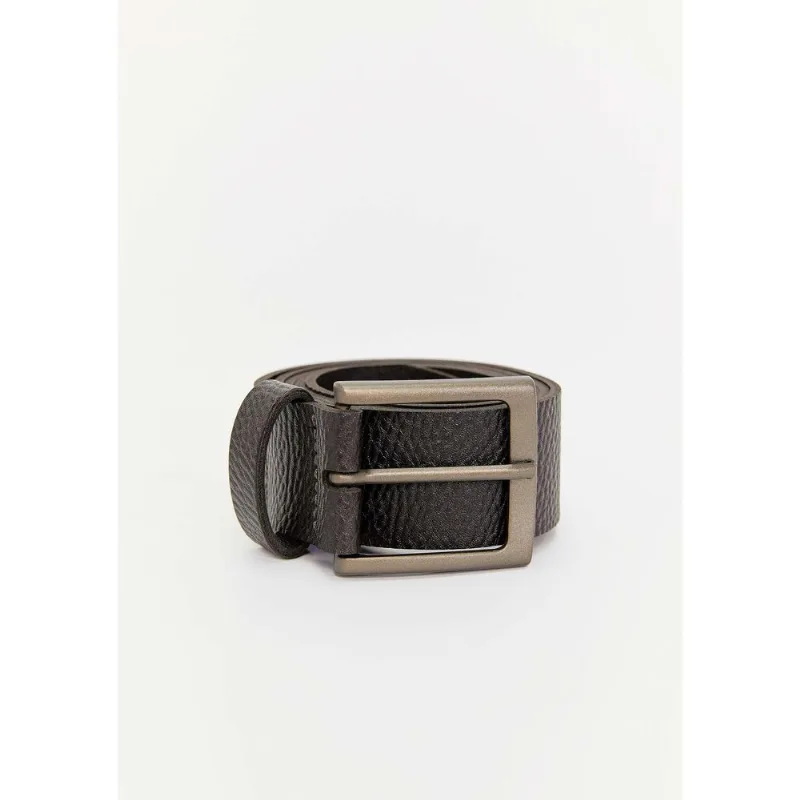 Cinto Masculino Em Material Sintético Texturizado - Marrom M