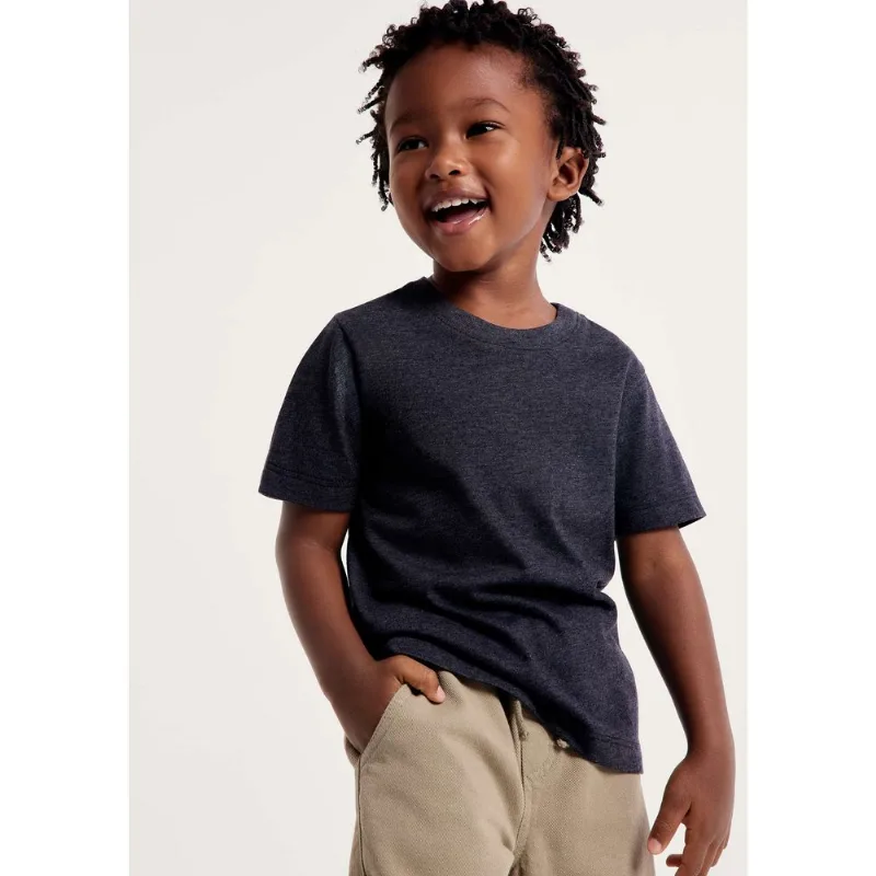 Camiseta Básica Infantil Menino Manga Curta Slim - Cinza 008