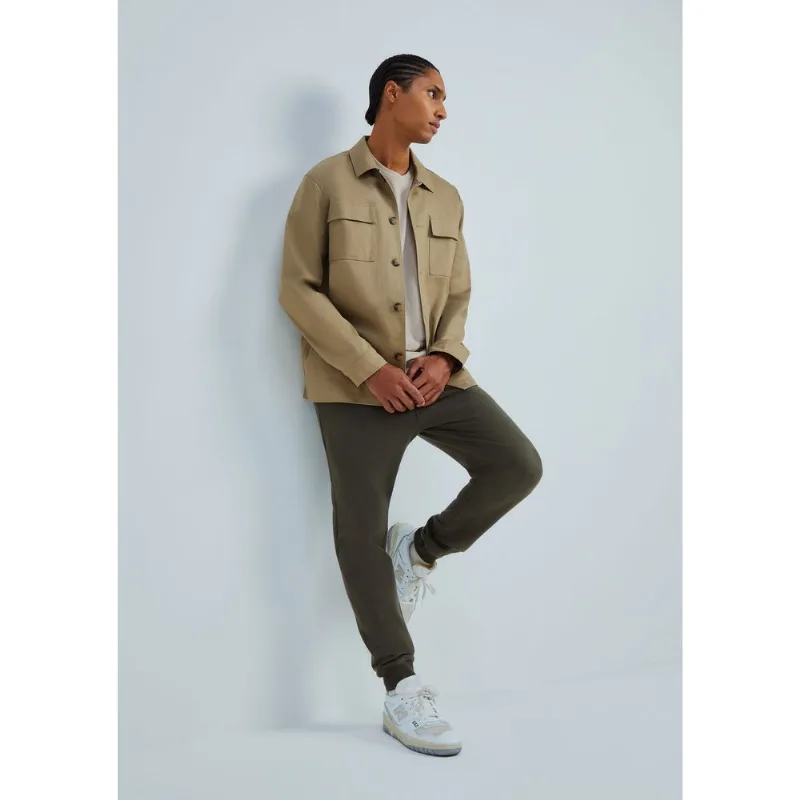 Calça Básica Masculina Jogger Em Moletom Peluciado - Verde G