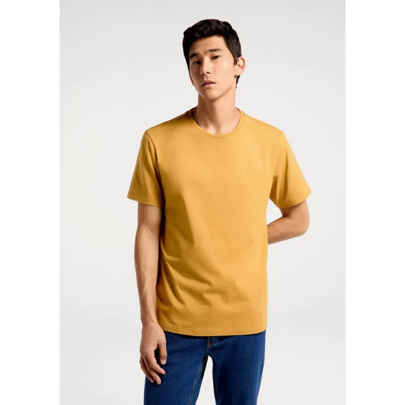 Camiseta Básica Masculina Comfort Super Cotton - Amarelo M