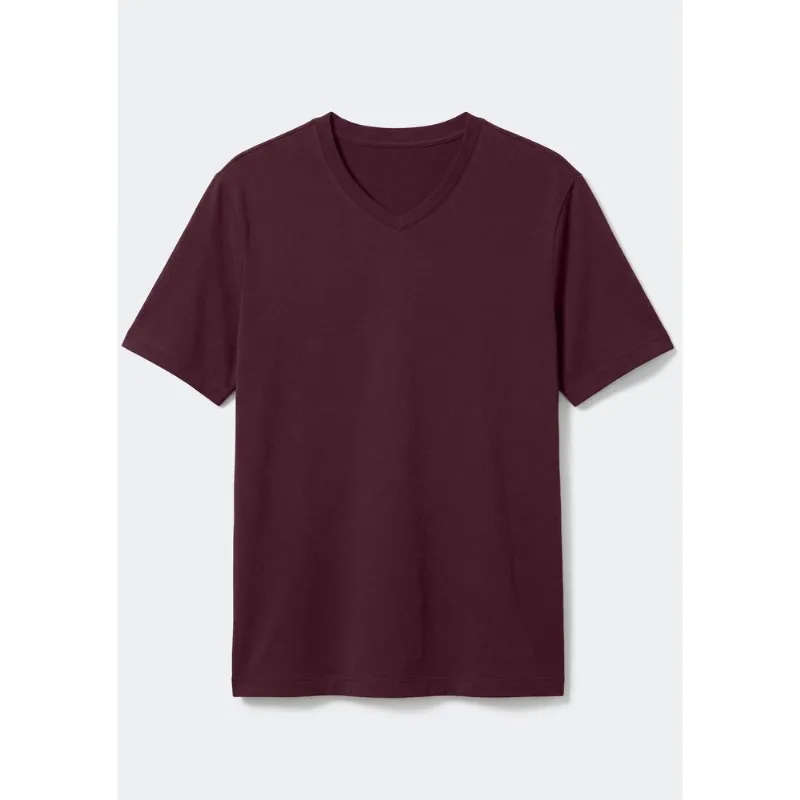 Camiseta Básica Masculina Manga Curta Gola V World - Vermelho M