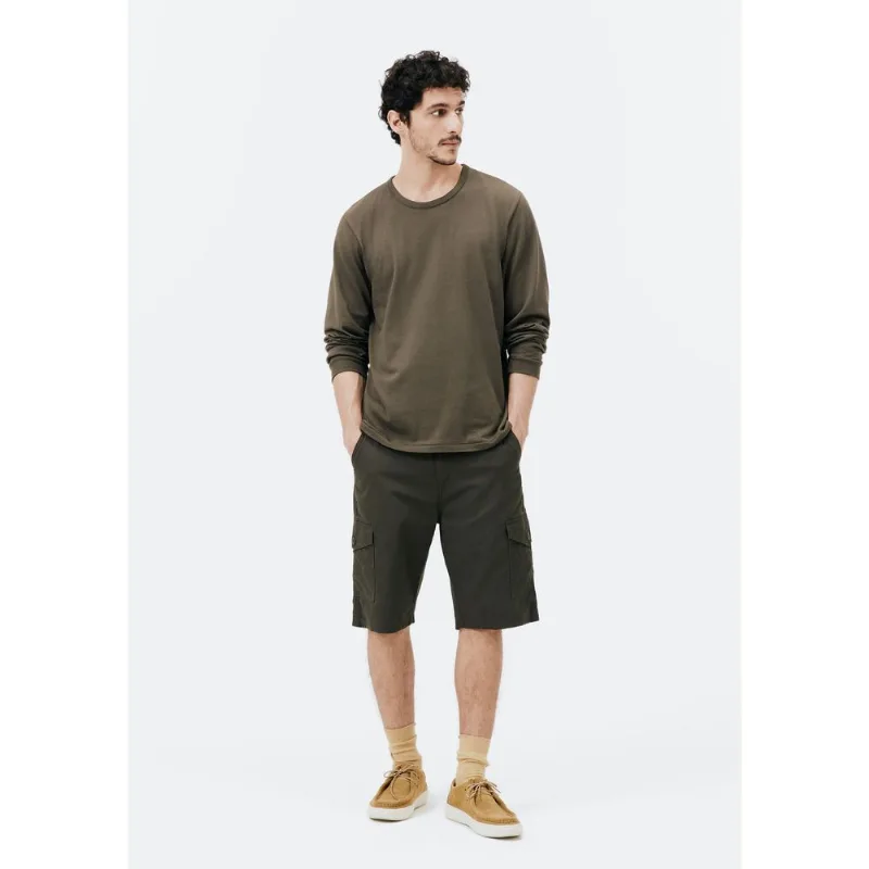 Bermuda Básica Masculina Cargo Em Sarja - Verde 052