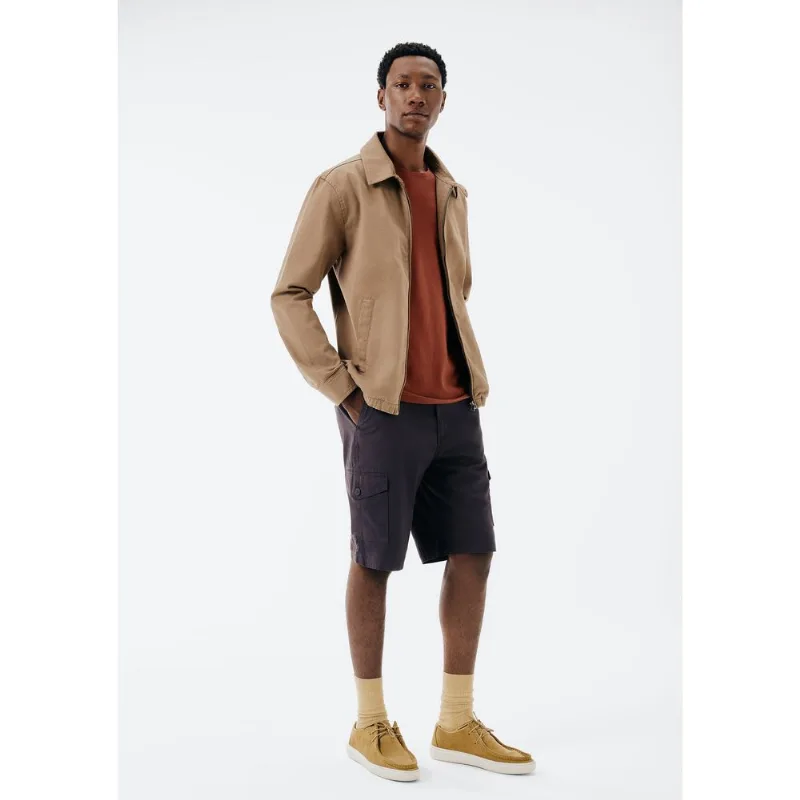 Bermuda Básica Masculina Cargo Em Sarja - Cinza 042