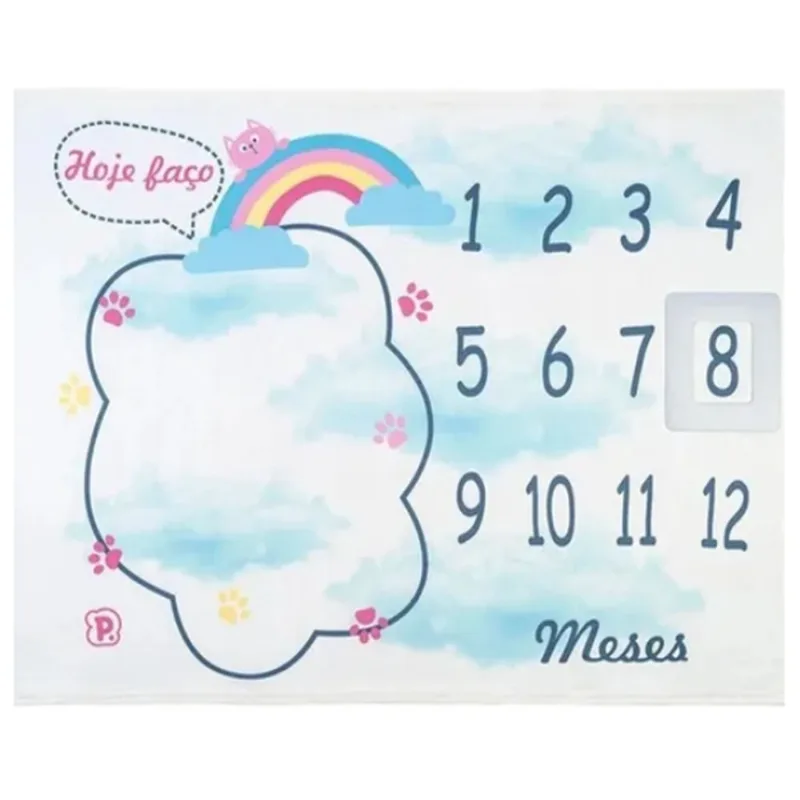 Manta Fotografica Arco Iris Branco Pimpolho