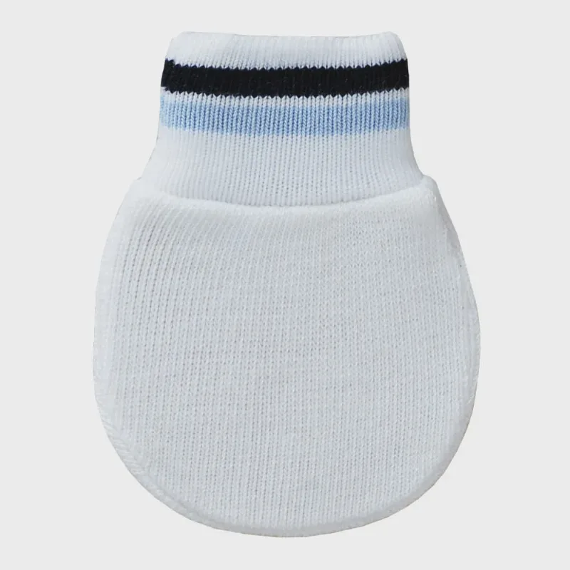 Pimpolho Luvinha Baby Tricot Branco com Azul