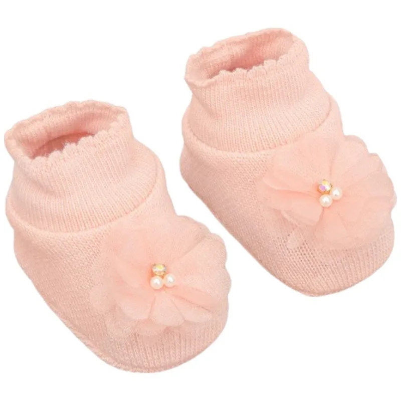 Sapato Infantil RN Pimpolho Rosê Liso Com Laço 62364 (MP)