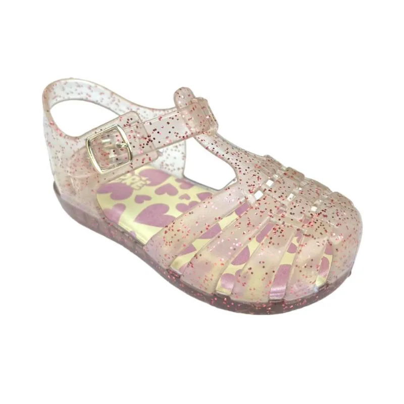 Sandália Menina Pimpolho Colorê pvc Rosa Glitter 0034433E